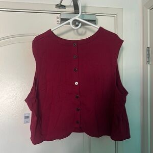 Star Wars Red Sleeveless Crop Tank Top